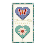 Embroidered Hearts Corner Bookmark Set of 2