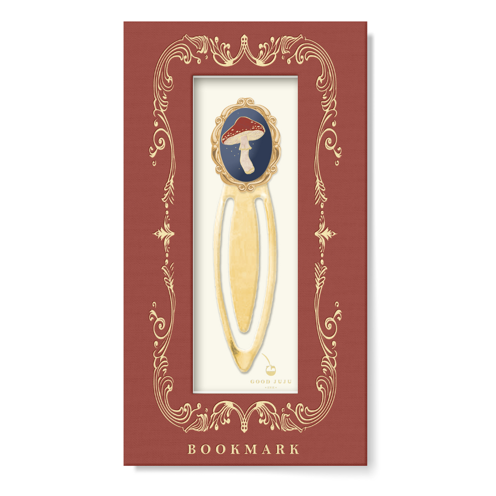 Mushroom Metal Clip Bookmark – Whimsical Book Lover Gift – Good