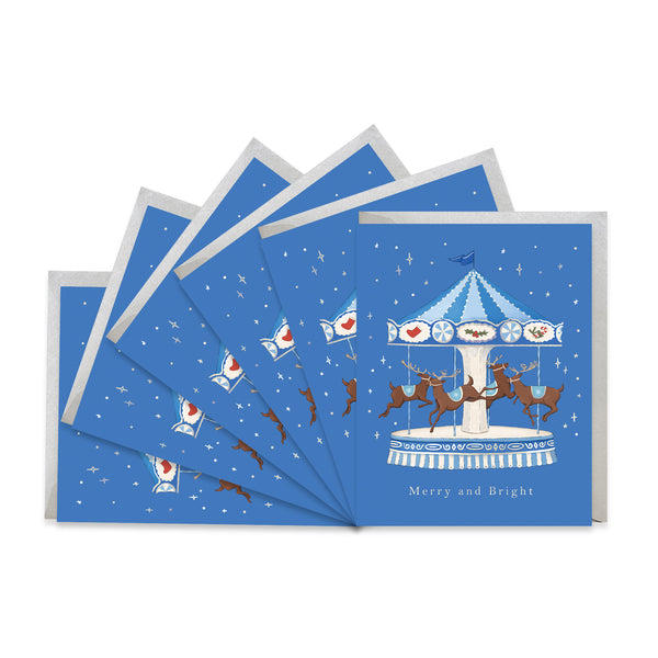 Reindeer Merry Go Round - Boxed Set of Six
