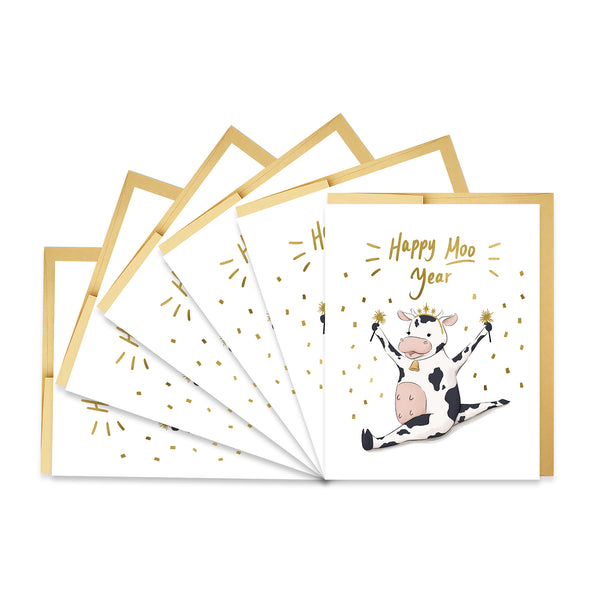 Happy Moo Year - Boxed Set of Six
