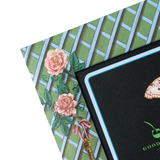 Butterfly Rose Trellis Linen Paper 4" x 6" Picture Frame