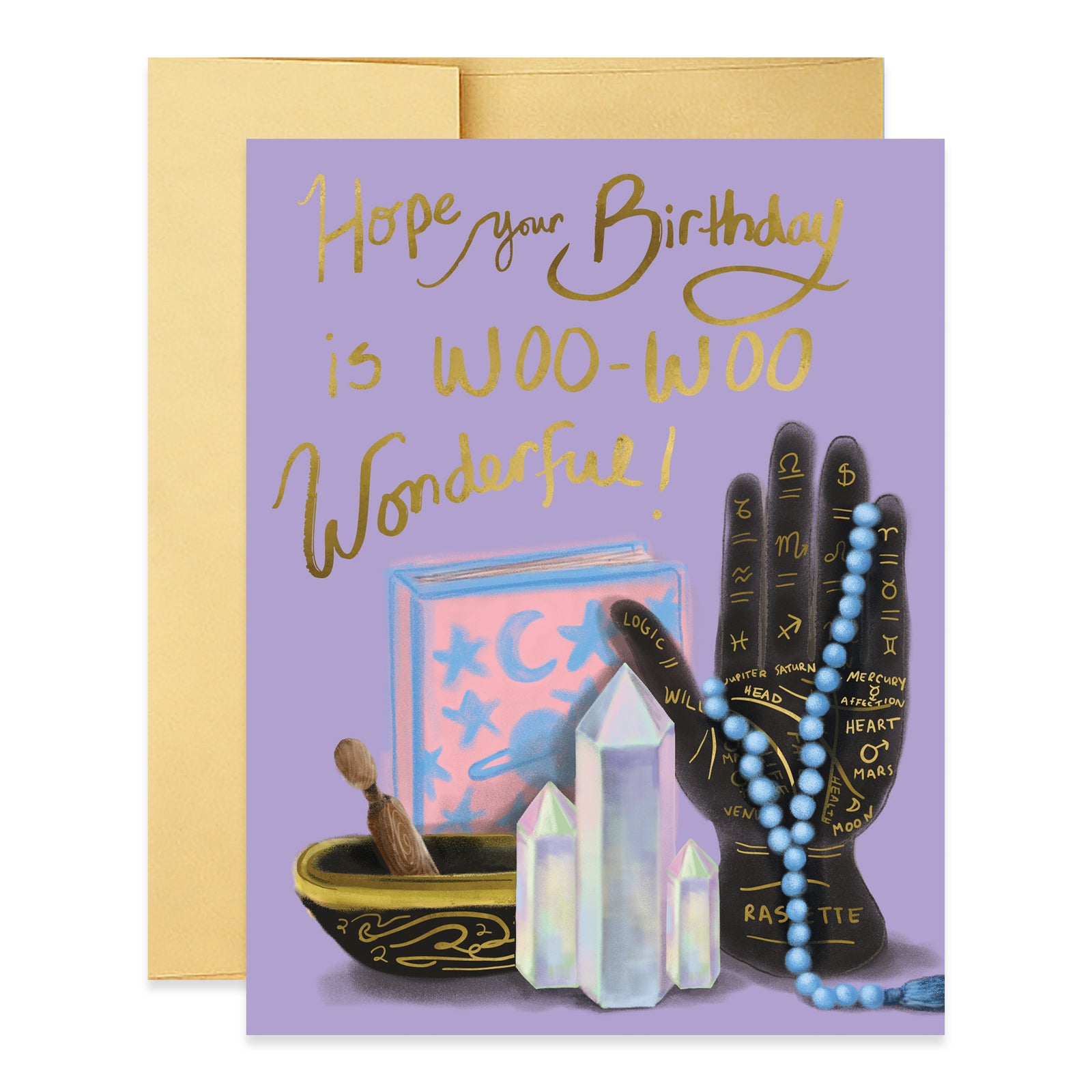 LEMON LOCO Geburtstagskarte „Have A Magical Birthday“ – Magic Crystal Ball Design, 12,7 X 17,8 Cm