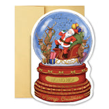 Singing Santa Sleigh Snow Globe
