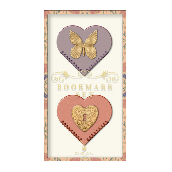 Gold Charm Corner Bookmark Set of 2