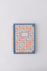 Stamp Pattern Writer's Spiral Notebook
