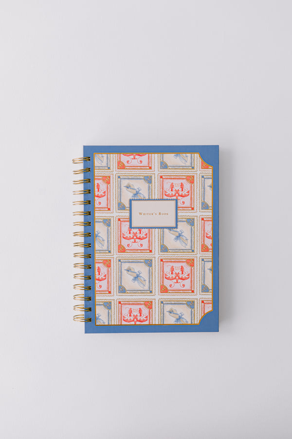 Stamp Pattern Writer's Spiral Notebook