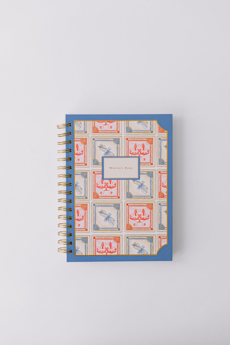 Stamp Pattern Writer's Spiral Notebook