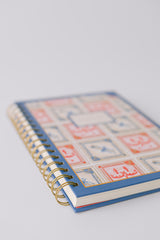 Stamp Pattern Writer's Spiral Notebook