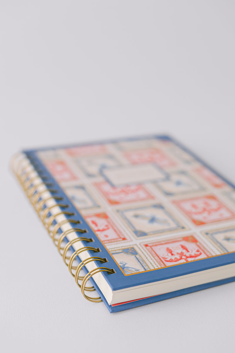 Stamp Pattern Writer's Spiral Notebook