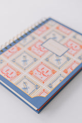 Stamp Pattern Writer's Spiral Notebook