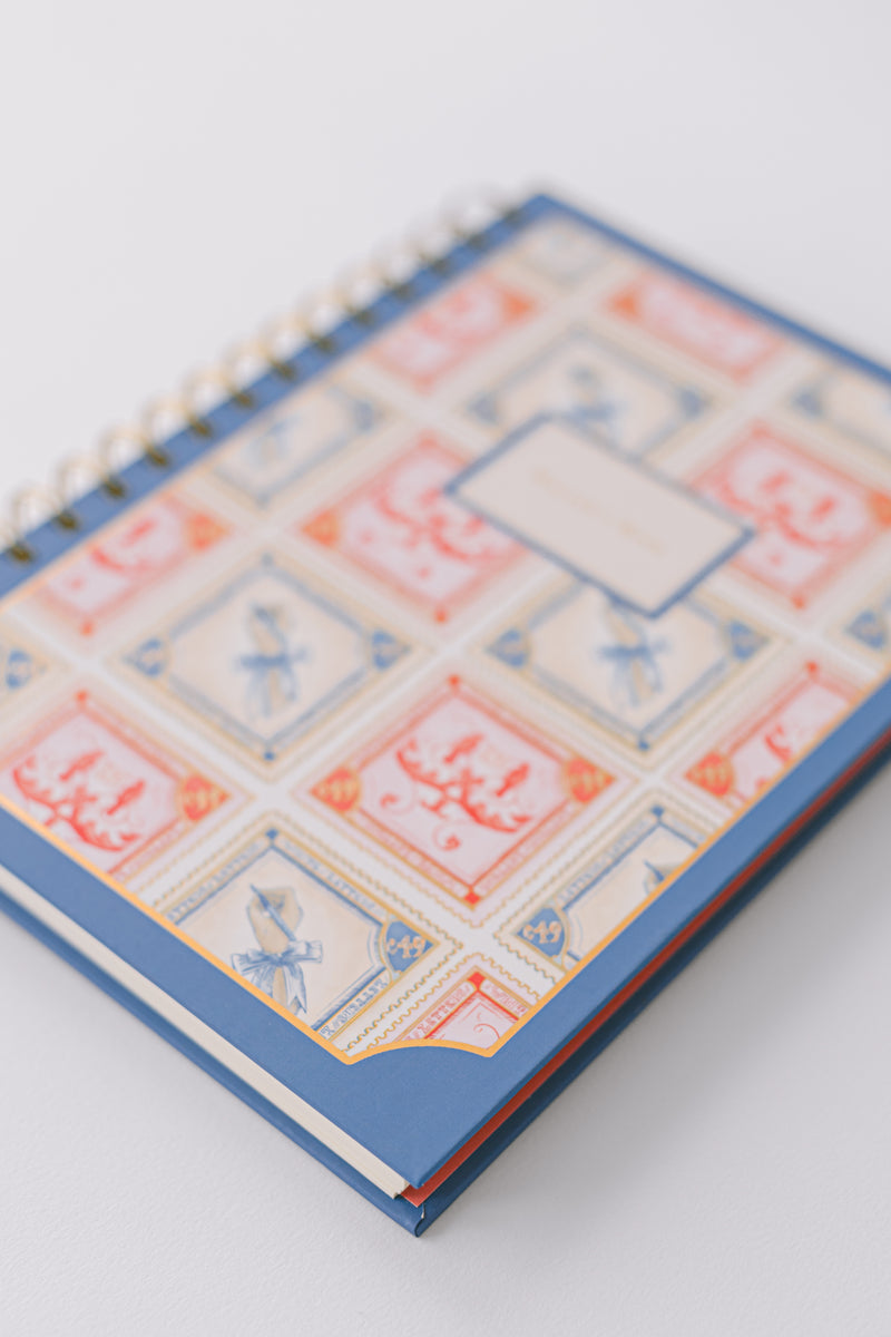 Stamp Pattern Writer's Spiral Notebook