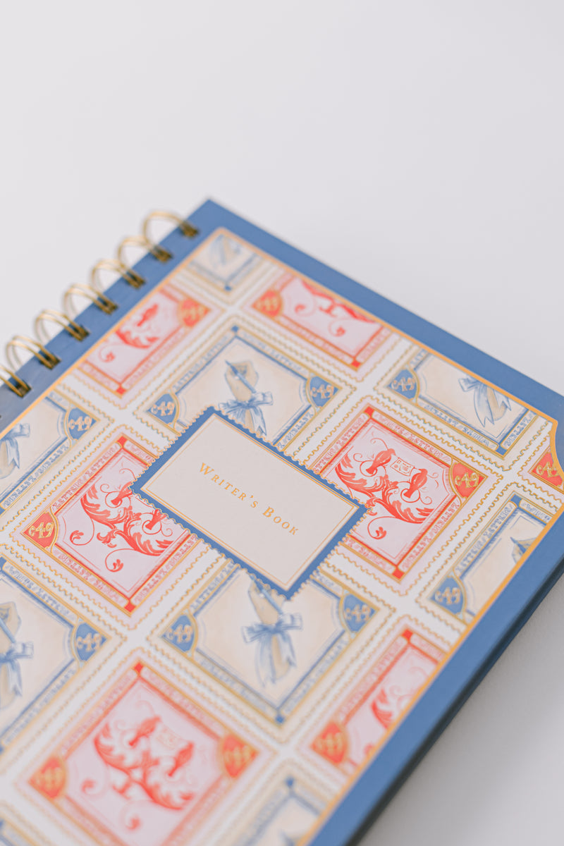 Stamp Pattern Writer's Spiral Notebook