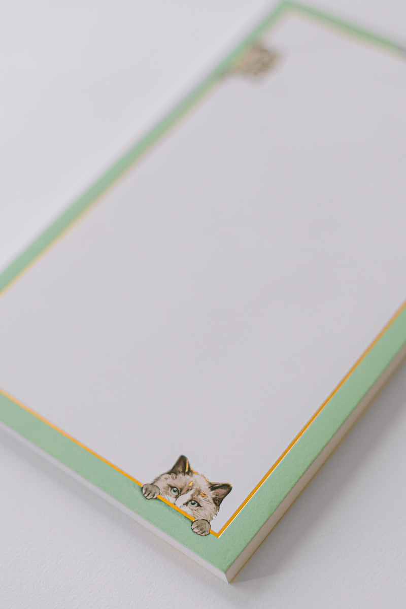 Sneaky Cats on the Border Large Notepad