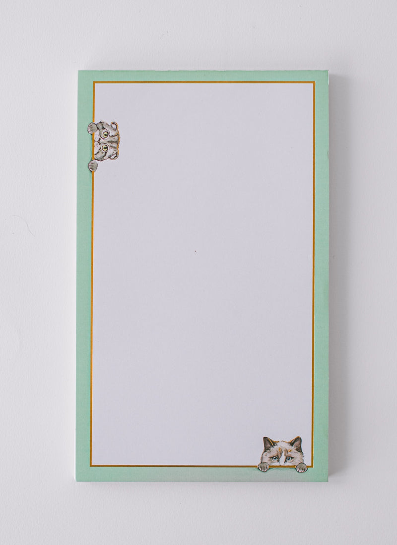Sneaky Cats on the Border Large Notepad