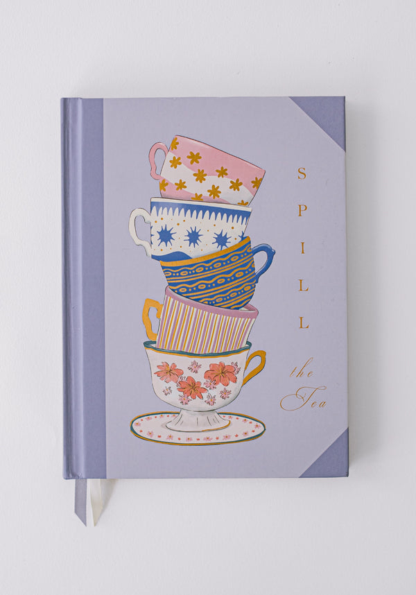 Spill the Tea Hardcover Notebook