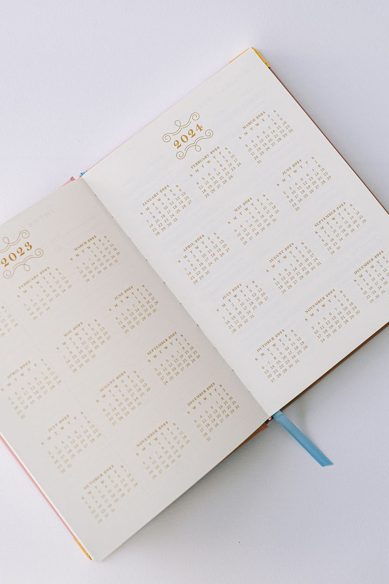 2024 Good Times 17-Month Weekly Vegan Leather Bound Planner