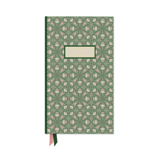 Folk Pattern Pocket Journal - Green