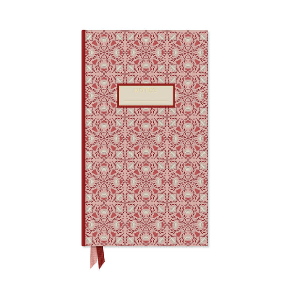 Folk Pattern Pocket Journal - Pink