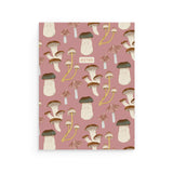 Mushroom Pattern Softcover Notebook - Pink