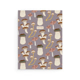 Mushroom Pattern Softcover Notebook - Purple