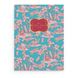 Fairy House Toile Softcover Notebook – Blue