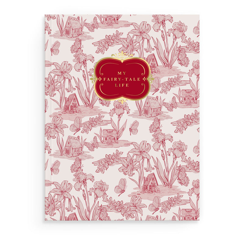 Fairy House Toile Softcover Notebook – White