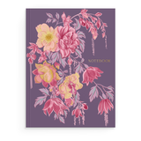 Vintage Purple Floral Softcover Notebook
