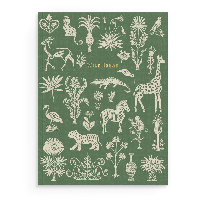 Wild Ideas Softcover Notebook – Safari Animal Gold Foil Journal – Good ...