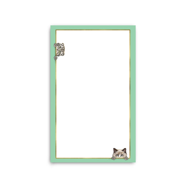 Sneaky Cats on the Border Large Notepad