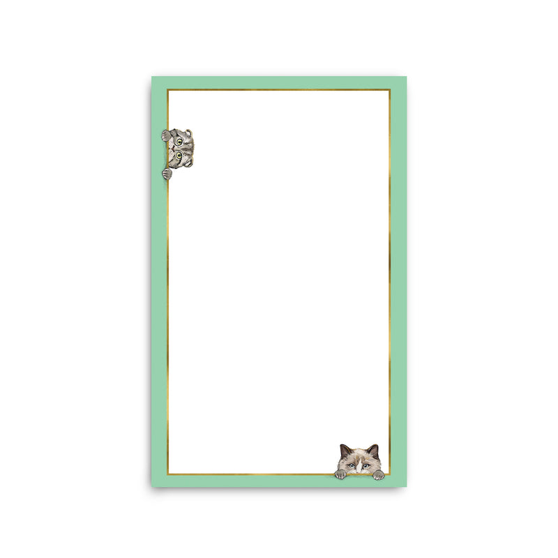 Sneaky Cats on the Border Large Notepad
