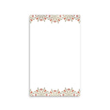 Folk Pattern Large Notepad - Claret Rose