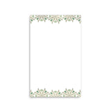 Folk Pattern Large Notepad - Viridian Green