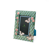 Butterfly Rose Trellis Linen Paper 4" x 6" Picture Frame