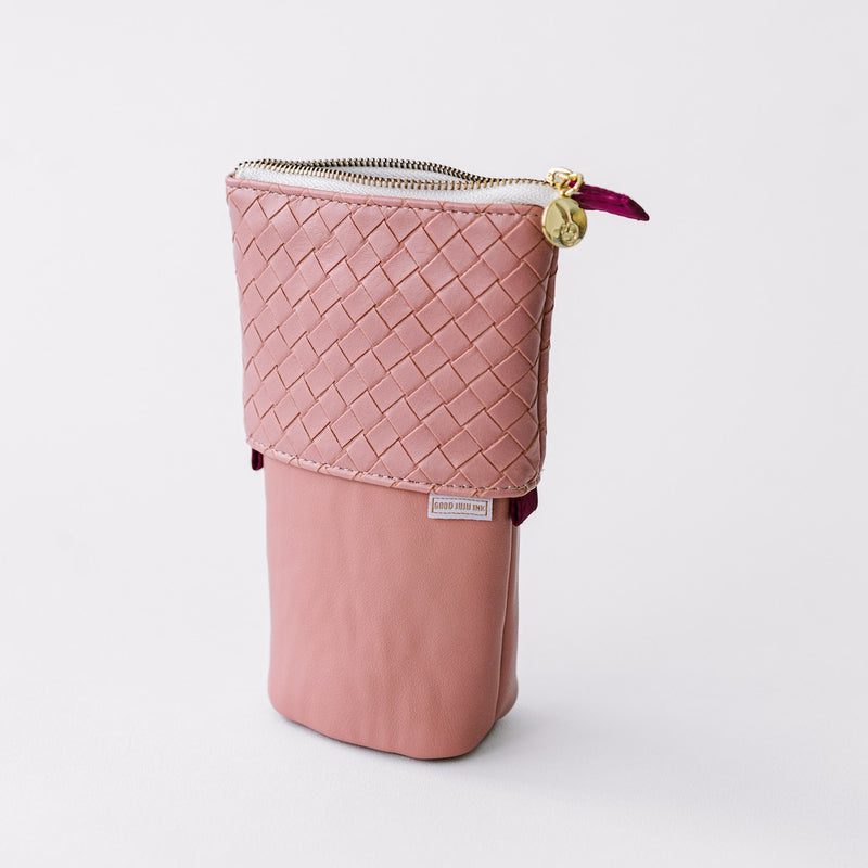 Luxe Standing Pencil Pouch - Blush Pink