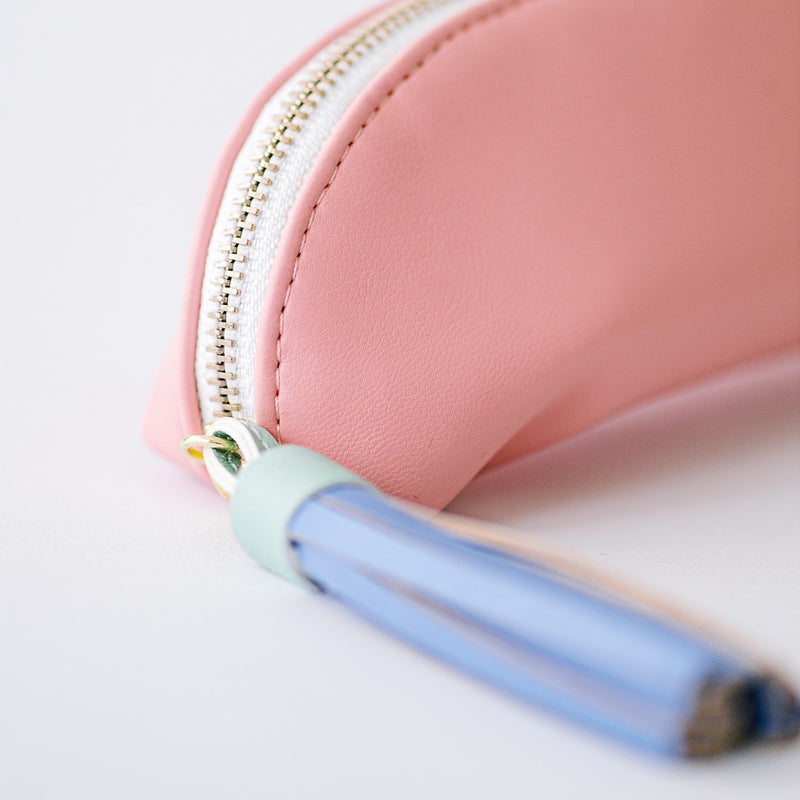 Luxe Slim Pencil Pouch - Metallic Seafoam Green