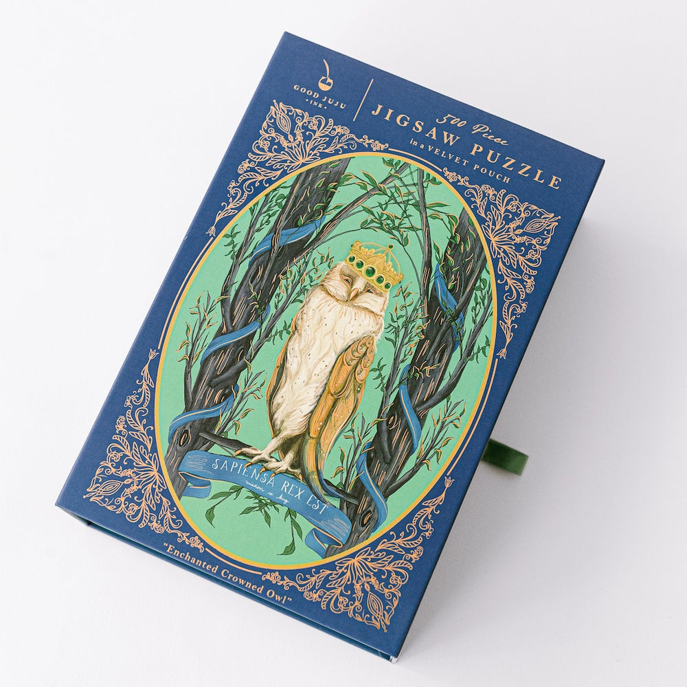 Enchanted Owl Crowned Cameo Puzzle – Good Juju Ink