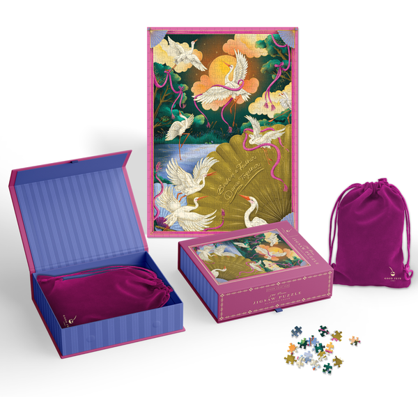 Birds of a Feather 500-Piece Puzzle – Elegant Crane Book Puzzle