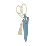 Ivory and Gold Heirloom Scissors - Dusk Blue Case