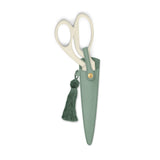 Ivory and Gold Heirloom Scissors - Sage Green Case