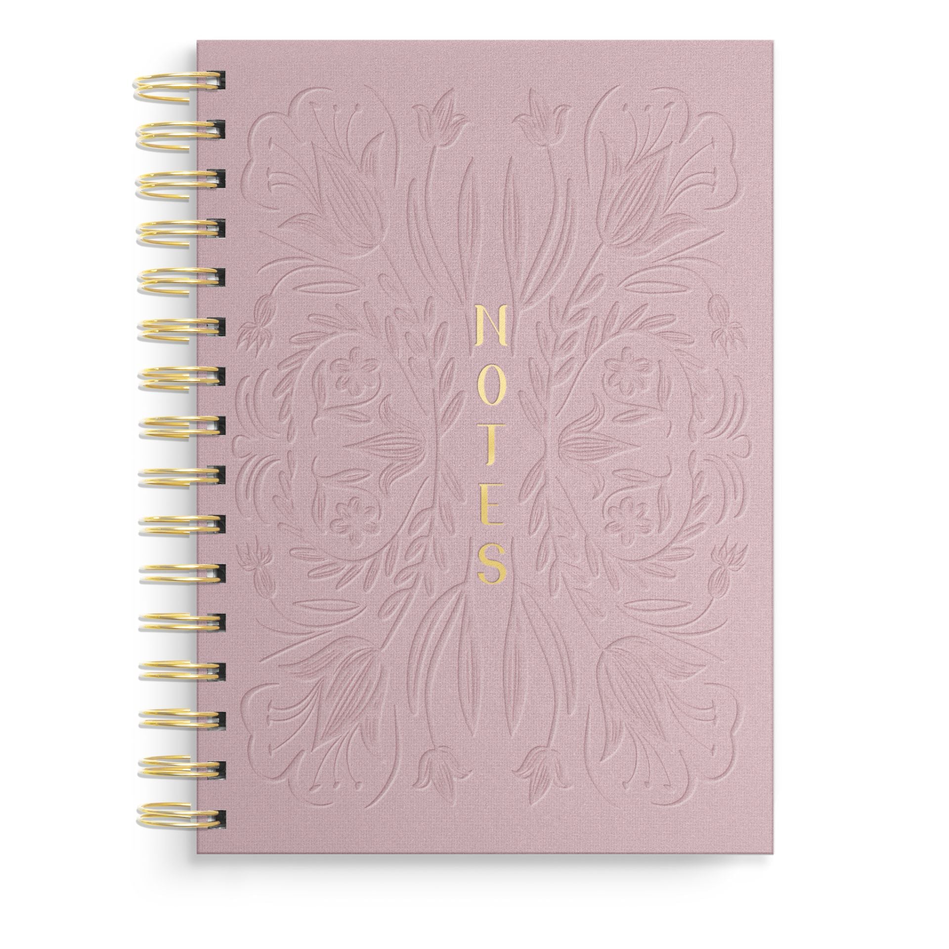 Tulip Blind Embossed Spiral Notebook | Purple Gold Foil Journal – Good ...
