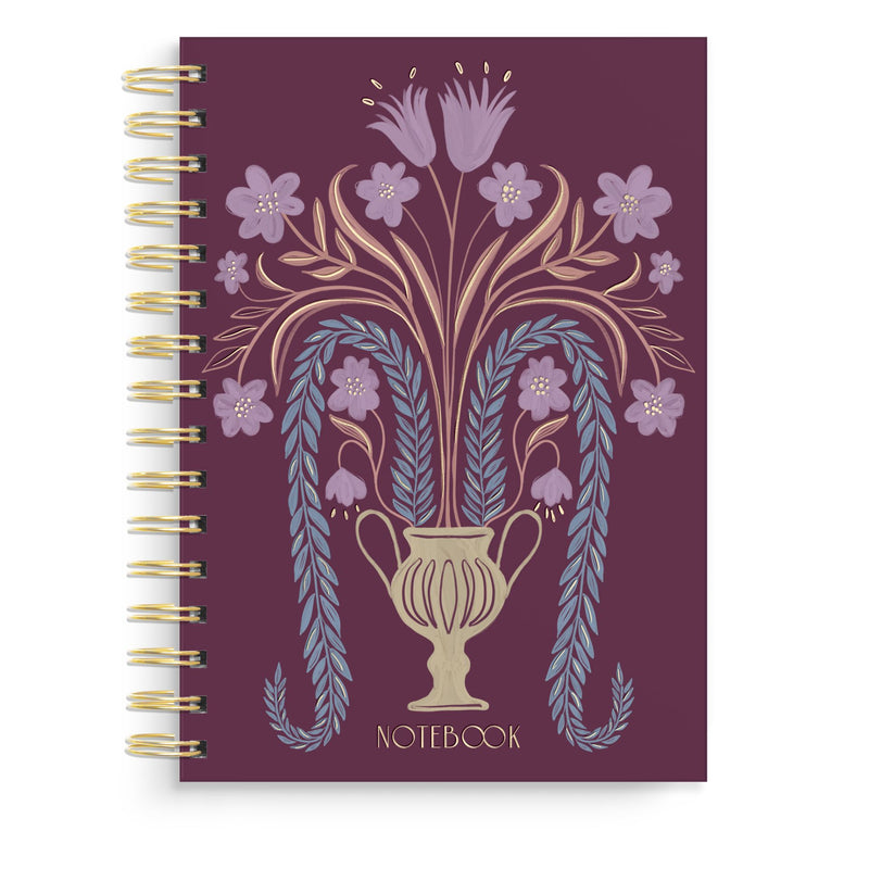 Floral Greek Vase Spiral Notebook