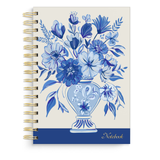 Blue Chinoiserie Vase Spiral Notebook