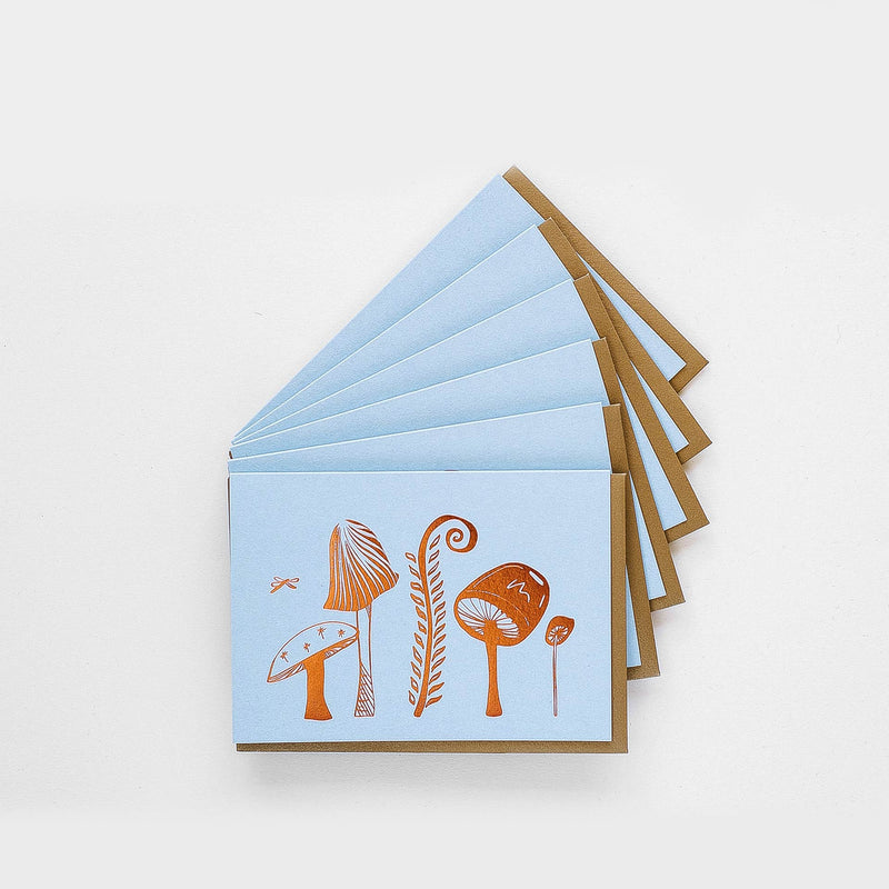 Enchanted Mushroom Garden Stationery - Boxed Set of Six