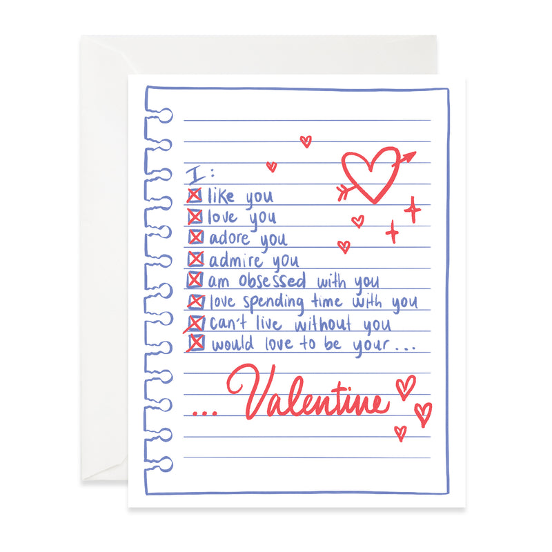 Checklist Valentine