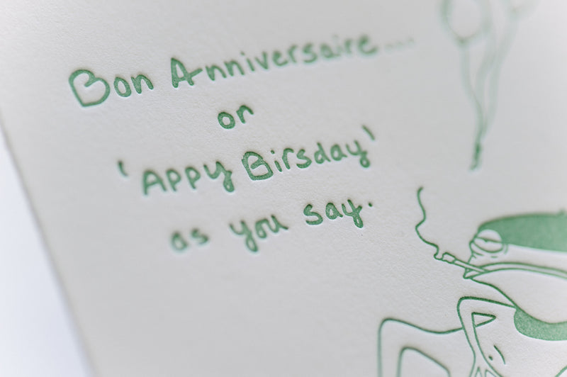 François le Frog Says "Appy Birsday"