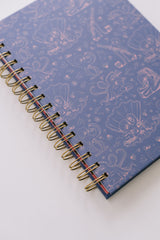 Coral + Lavender Octopus Toile Spiral Notebook