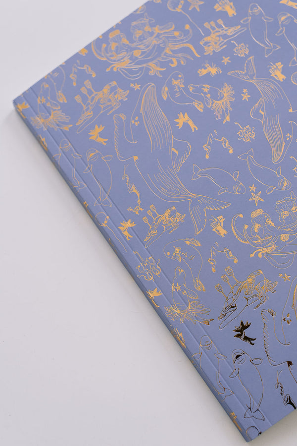 Periwinkle Underwater Ball Softcover Notebook