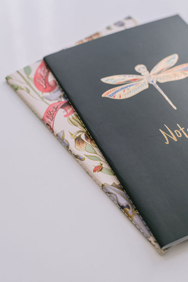 Dragonfly & Iris Notebook Duo