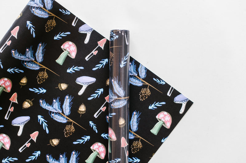 Pine + Mushroom Gift Wrap – Good Juju Ink