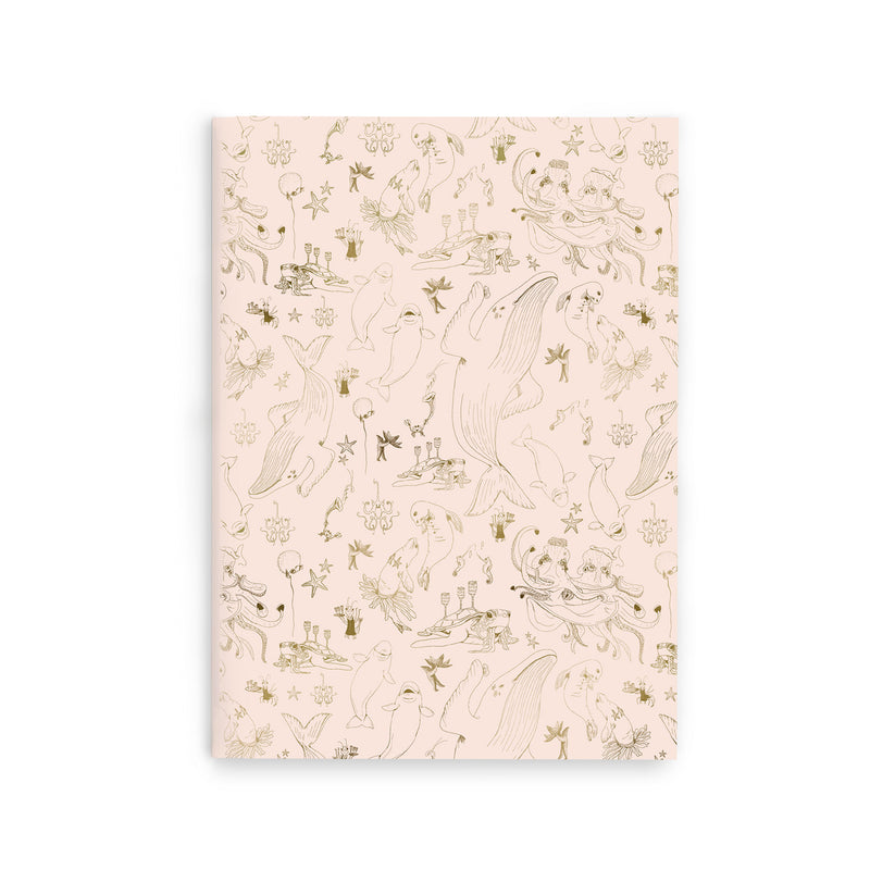 Pink Underwater Ball Softcover Notebook